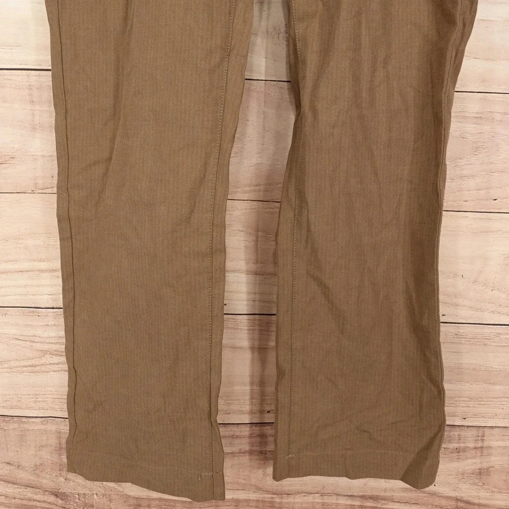 Banana Republic Pants Mens 34x30 Brown Cotton Chino Flat Front Casual Aiden Fit